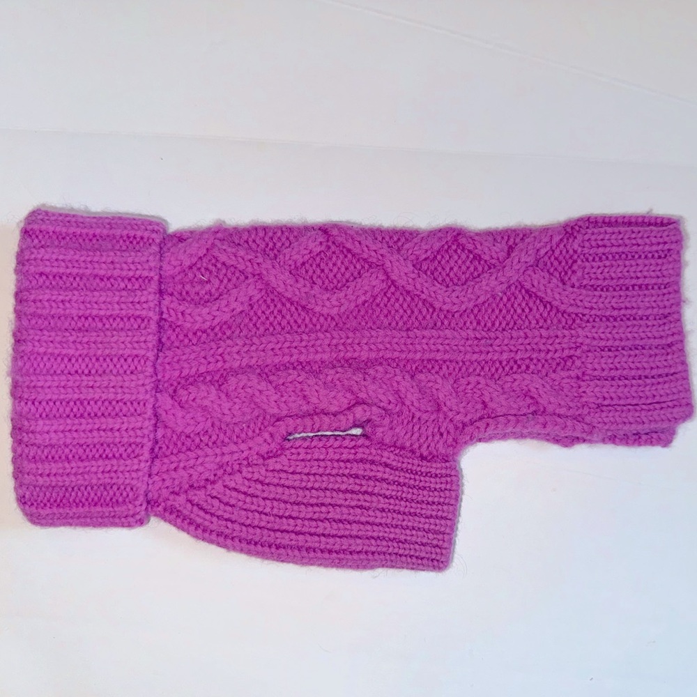 Canine Styles Nantucket Hand Knit Wool Dog Sweater - Pink